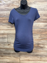 A Pea In The Pod Ruched Shirt Blue sz Medium