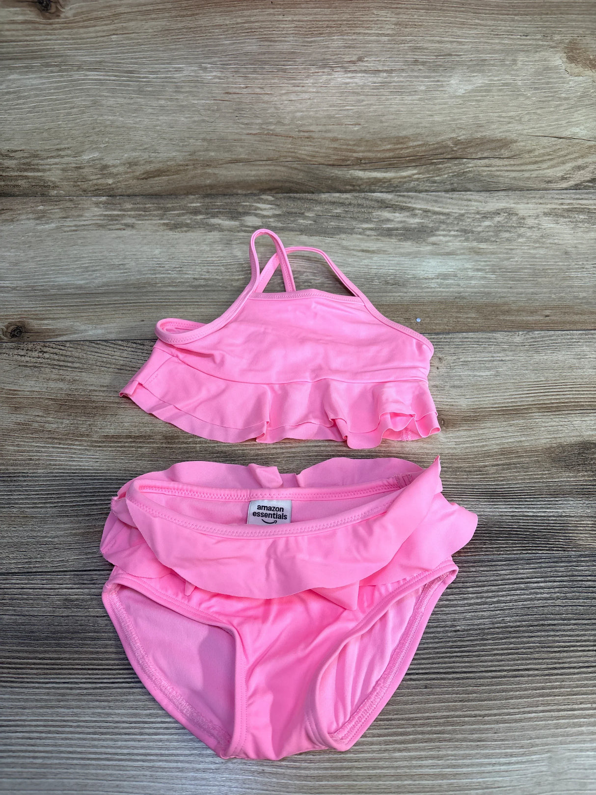 Amazon Essentials x Sofia Grainge 2pc Crisscross Strap Swimsuit Pink sz 12m