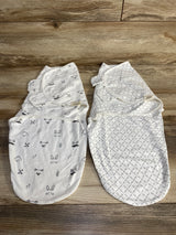 KeaBabies 2pk Swaddle Wraps White sz 0-3m