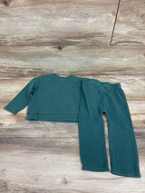 Disney Baby 2pc Mickey Mouse Ribbed Long Sleeve Shirt & Pants Set Green sz 12m