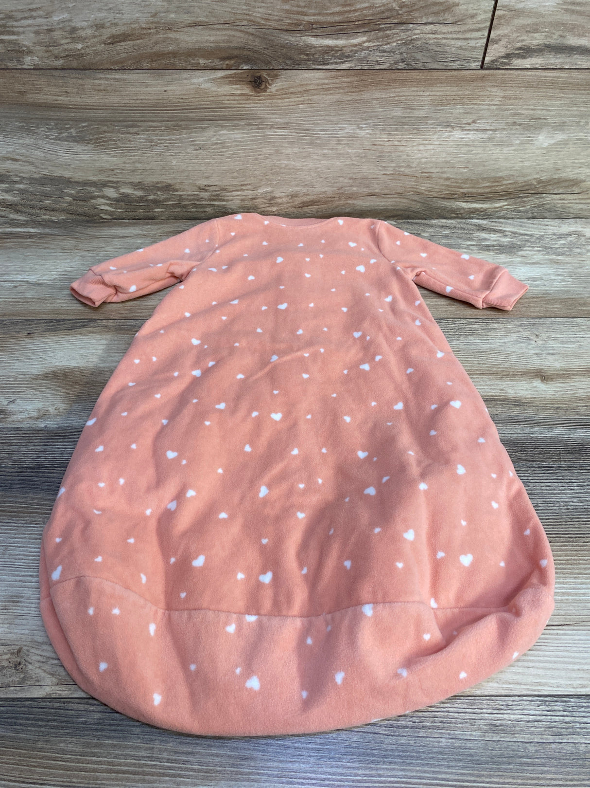 Carter's Heart Print Fleece Sleep Bag Pink sz 0-3m