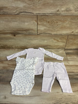 Carter's 3pc Bodysuit Set Set Lilac sz 3m