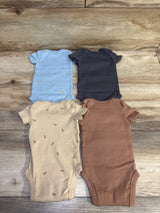 Carter's 4pk Food Bodysuits Brown sz Newborn