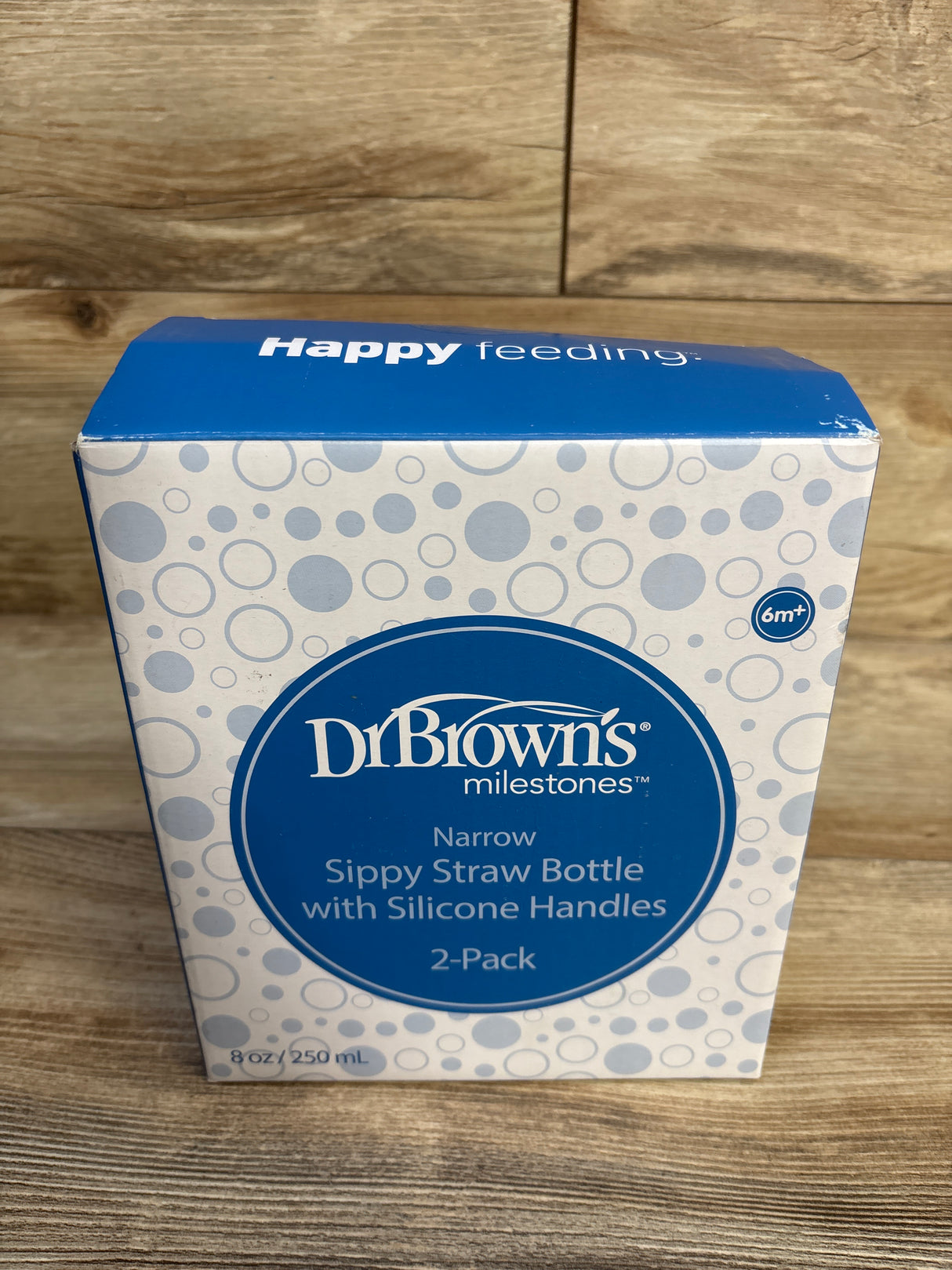 Dr. Brown's Milestones Narrow Sippy Straw Bottles w/ Silicone Handles 2pk 8oz