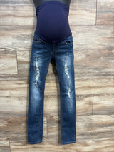 Pink Blush Maternity Distressed Jeans Navy sz XXS