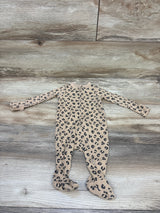 Old Navy Leopard Print Ribbed Sleeper Tan sz 0-3m