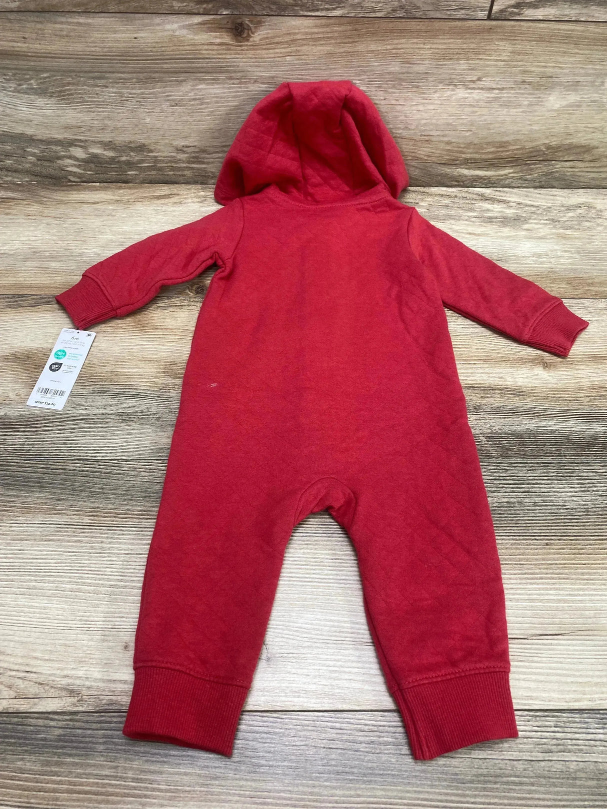 NEW Carter's Sporty Double Knit Red Jumpsuit sz 6m