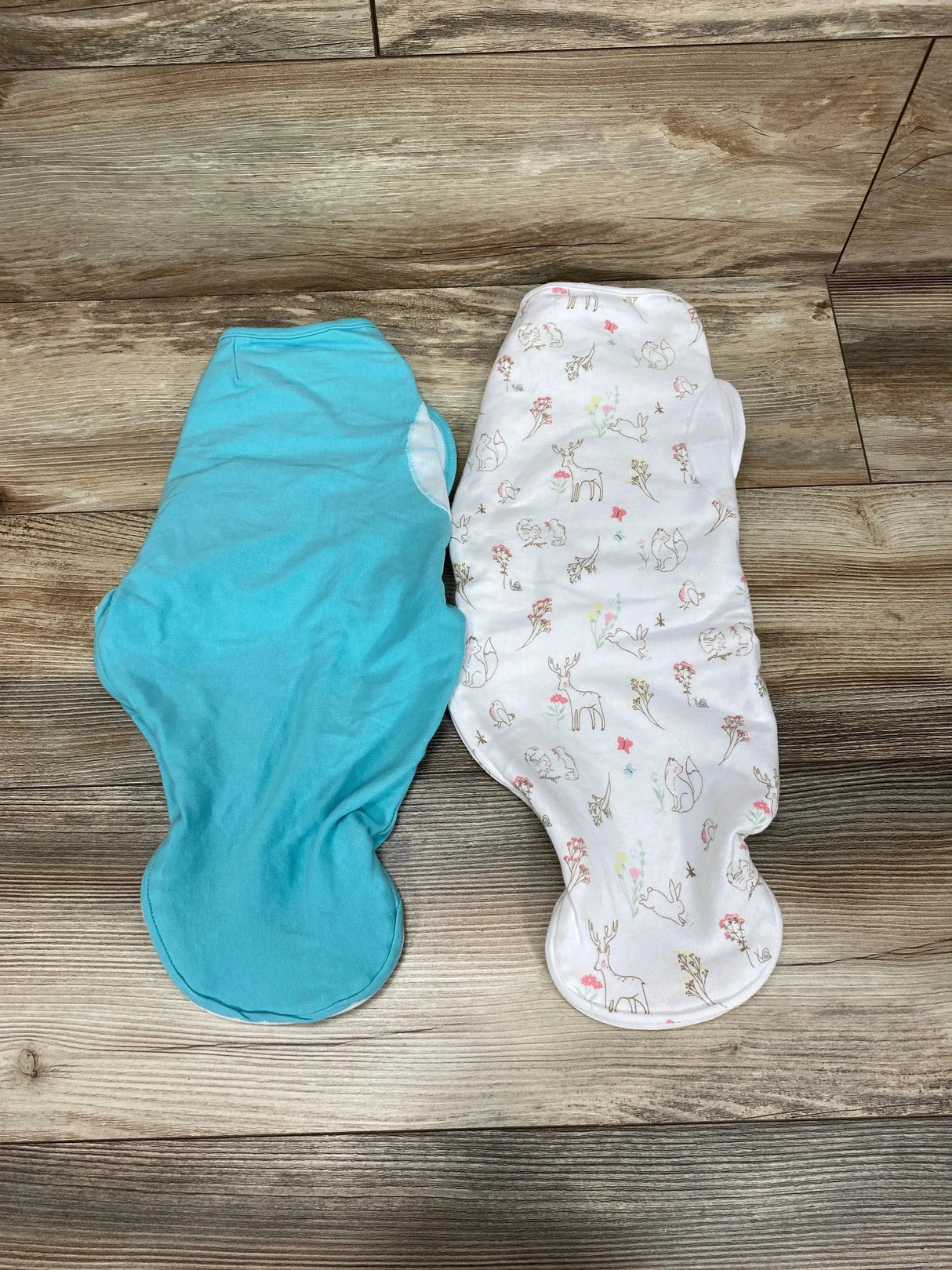 Aden + Anais 2pk Swaddle Wraps White/Blue sz 0-3m