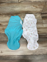 Aden + Anais 2pk Swaddle Wraps White/Blue sz 0-3m