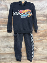 Hot Wheels 2pc Pull Over Hoodie & Joggers Black sz 5T