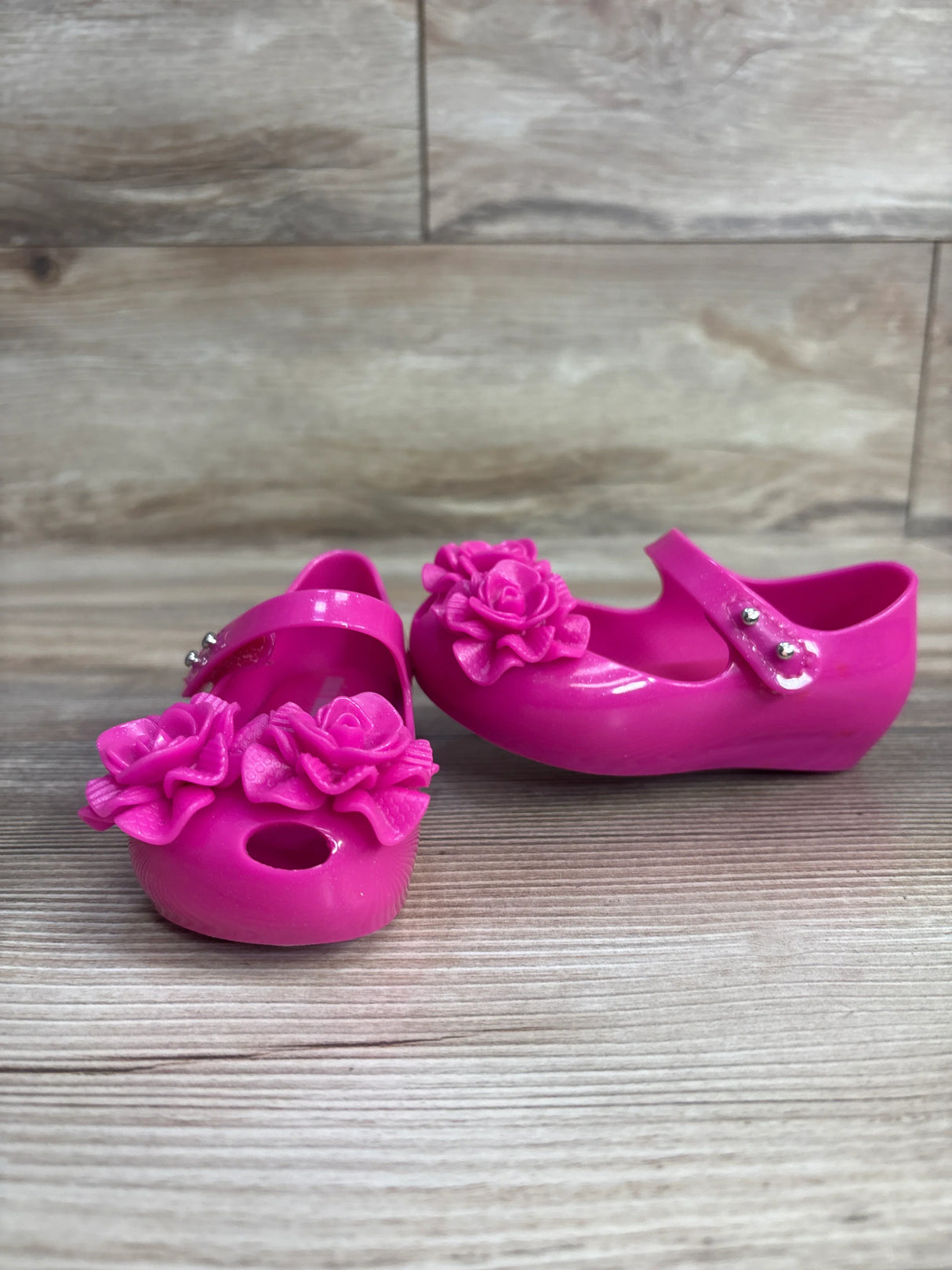 Mini Melissa Ultragirl Garden Mary Jane Jelly Shoes, Pink sz 6c