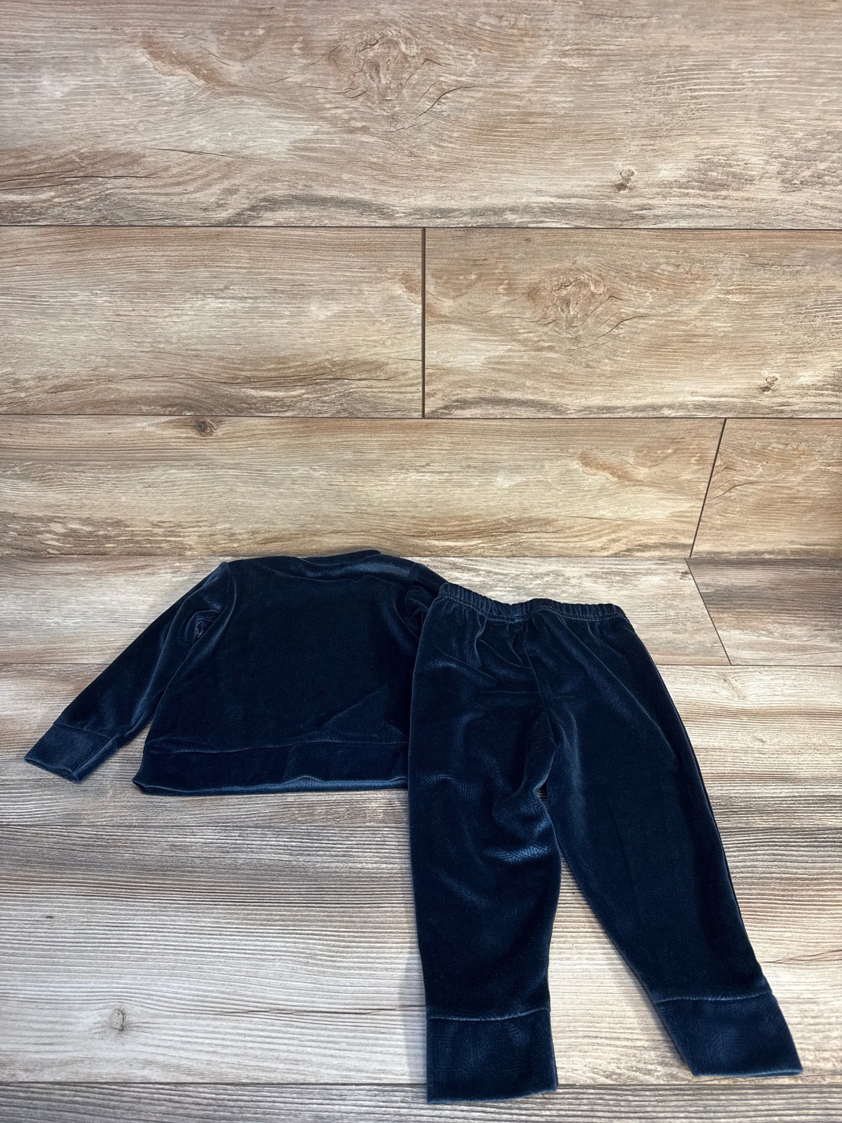 Dkny 2pc Velour Sweat Shirt & Jogger Set Blue sz 12-18m
