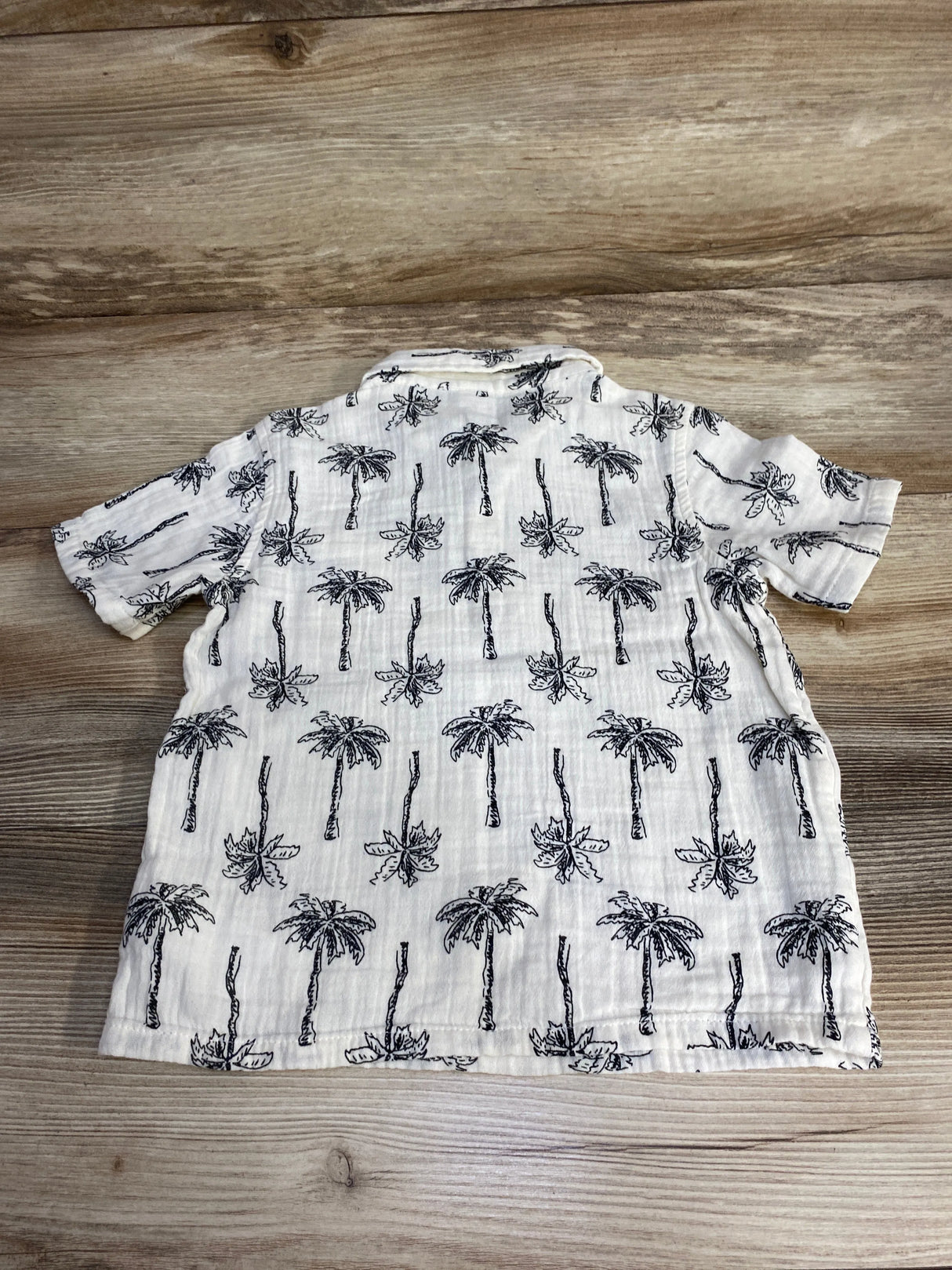 Old Navy Palm Tree Print Shirt White sz 3T