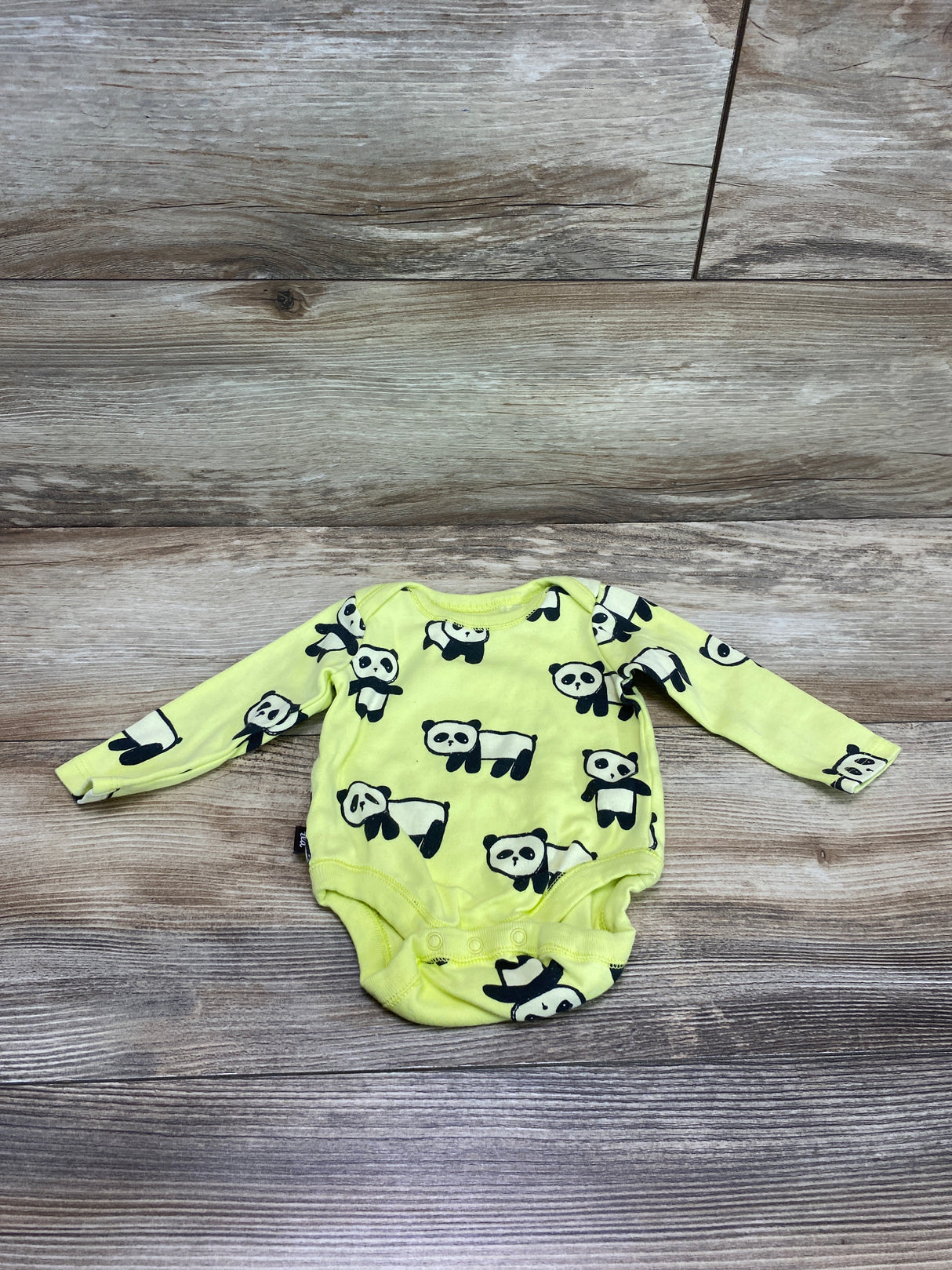 TEA Panda Print Bodysuit Yellow sz 0-3m