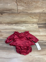 NEW Just One You 2pc Velour Shirt & Bloomers Set Red sz Newborn