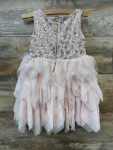 H&M Sleeveless Sequin Layered Tulle Dress Pink sz 3-4T