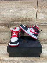 Air Jordan 1 Mid TD 'White Very Berry' Sneakers sz 8c