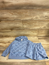 Disney Junior 2pc Mickey Mouse Sweatshirt & Shorts Set Blue sz 4T