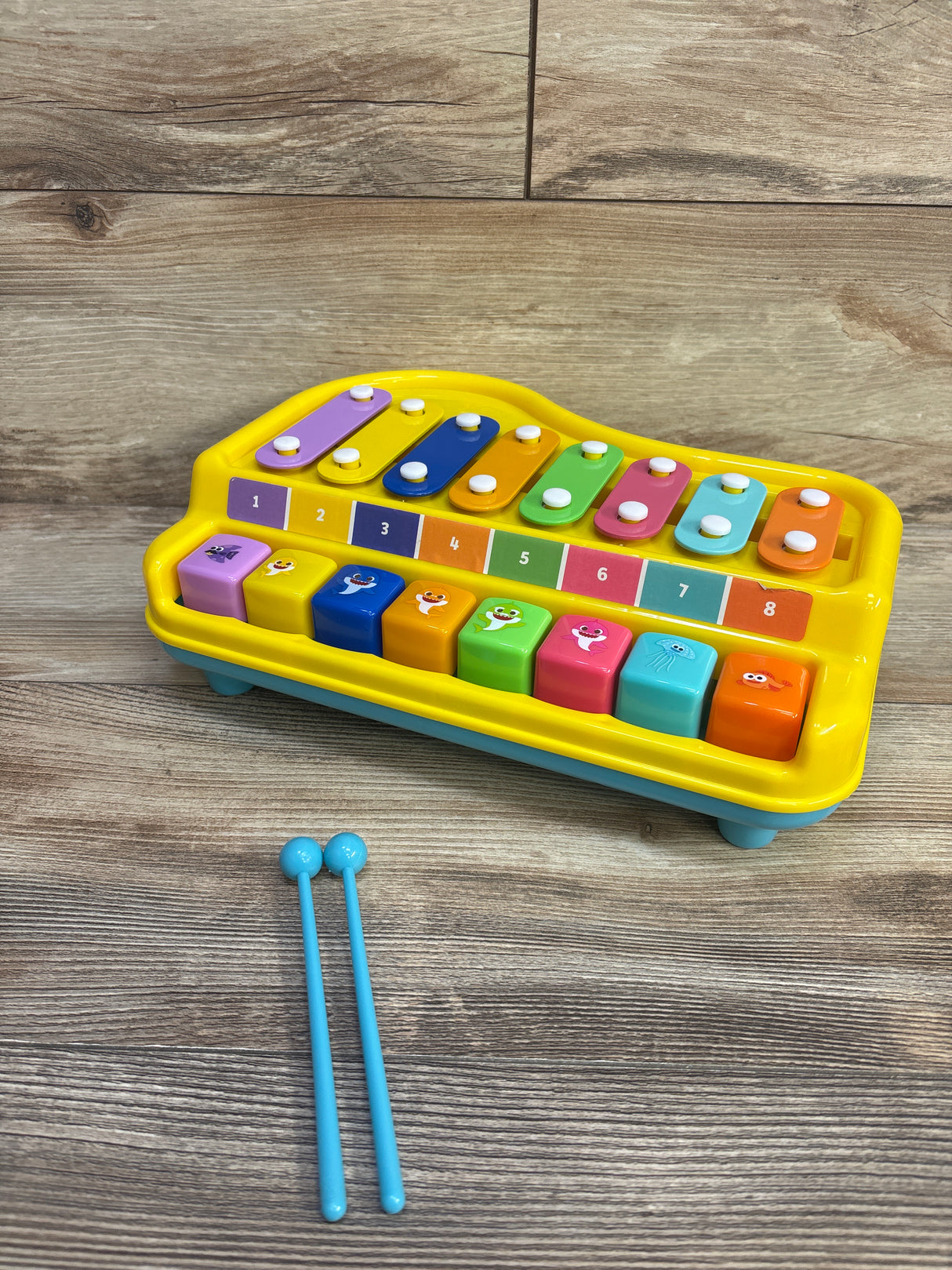 Baby Shark 2 in 1 Baby Piano Xylophone Toy