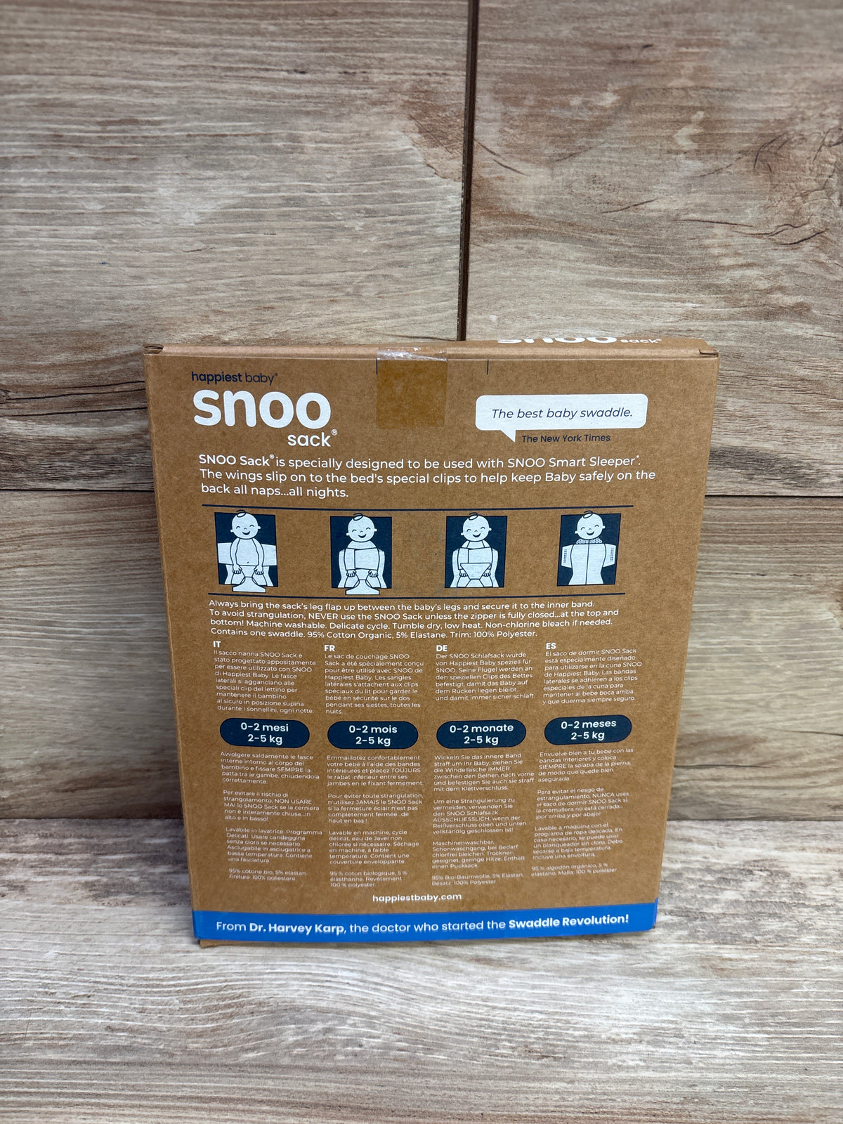 NEW Happiest Baby SNOO Sleep Sack in White sz 0-2m