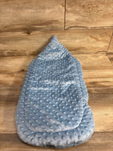 Minky Dot Wearable Baby Blanket Blue sz 0-12m