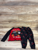 Wonder Nation 2pc Pajama Set Black sz 4-5T