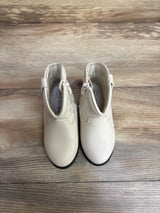 Cat & Jack Zipper Western Boots White sz 7c