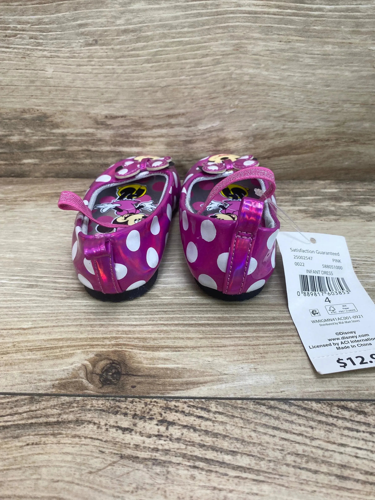 NEW Minnie Mouse Flats Pink sz 4c