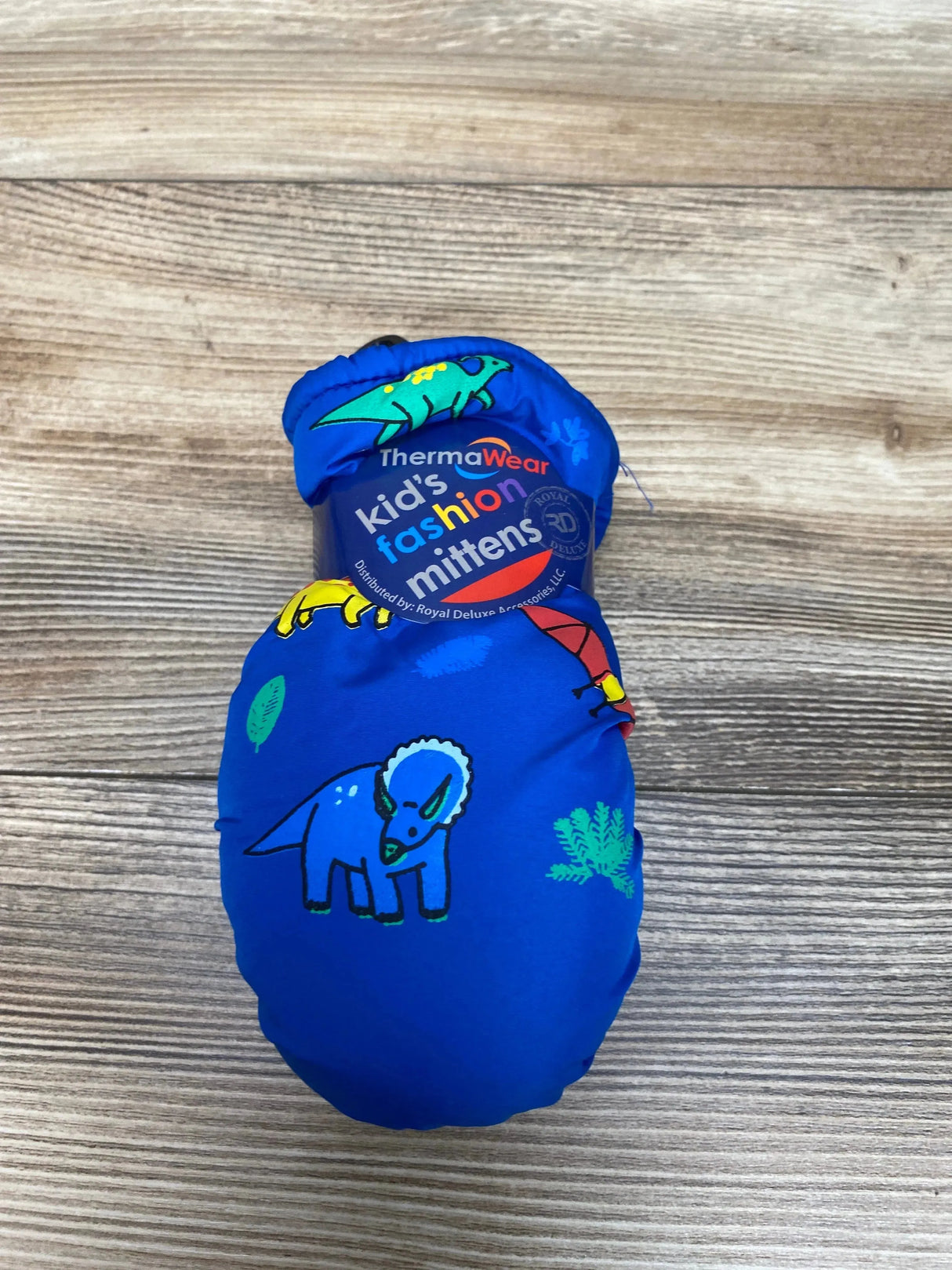 NEW ThermaWear Kid's Ski Blue Dinosaur Mittens