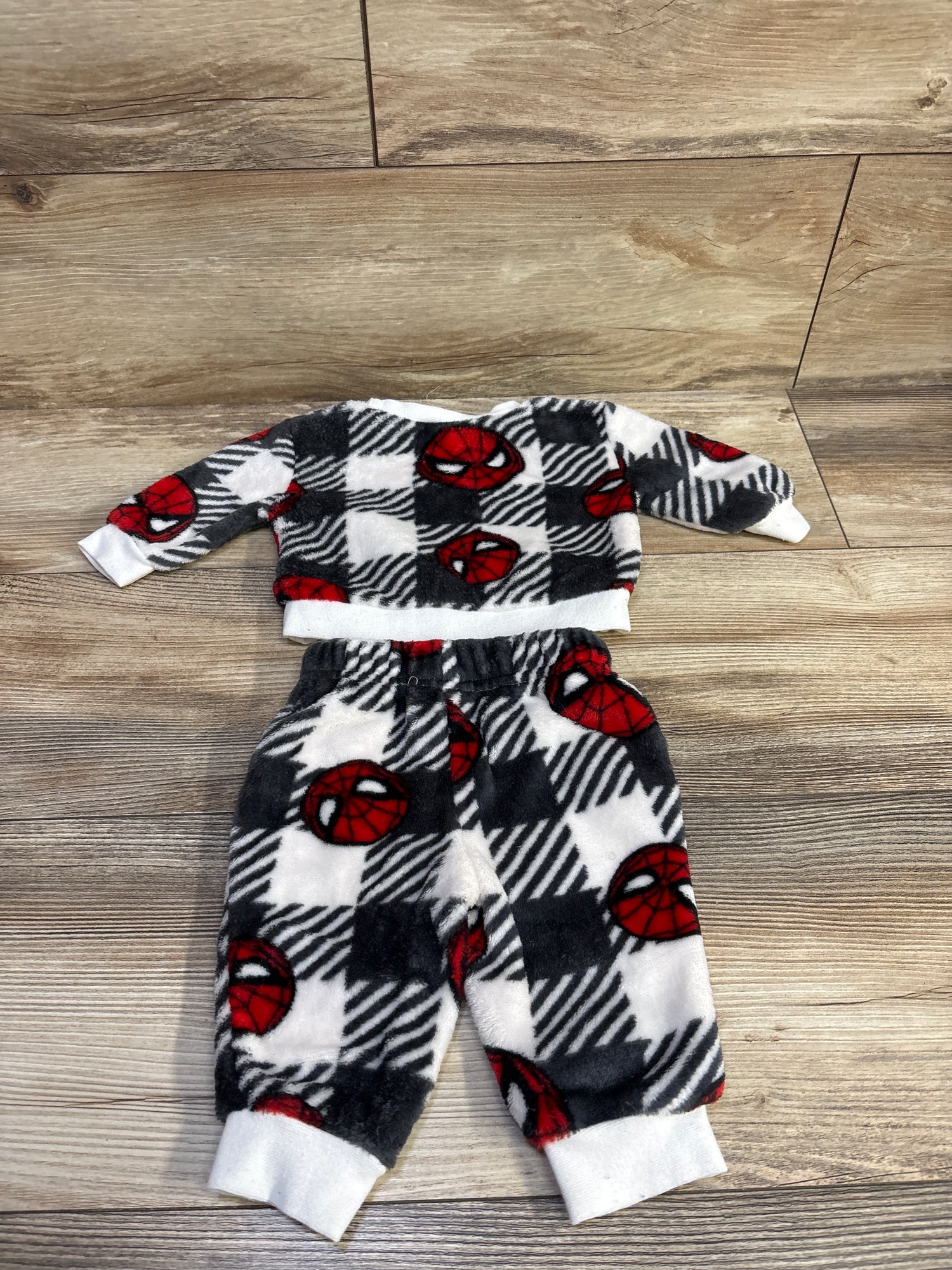 Marvel Spider-Man 2pc Plush Sweatshirt & Joggers Set White sz 0-3m