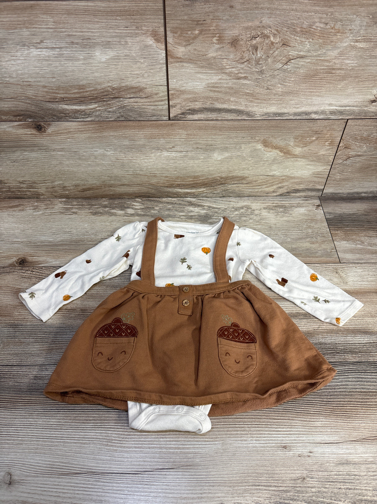 Carter's 2pc Fall Print Skirtall & Bodysuit Set White sz 18m