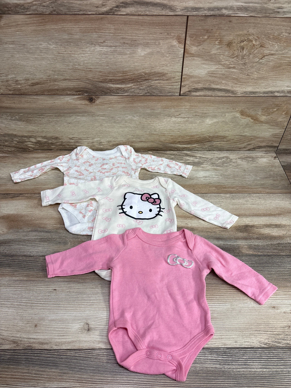 Hello Kitty 3pk Bodysuit Set Pink sz 6m
