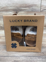 NEW Lucky Brand Fur-Lined Crib Shoes Brown sz 1c