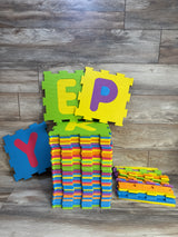 Foam Puzzle Alphabet, Numbers, 42 Tiles and 30 Edges Play Mat*