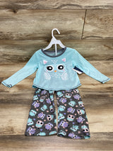 NEW Rene Rofe 2pc Owl Pajama Set Blue sz 3T