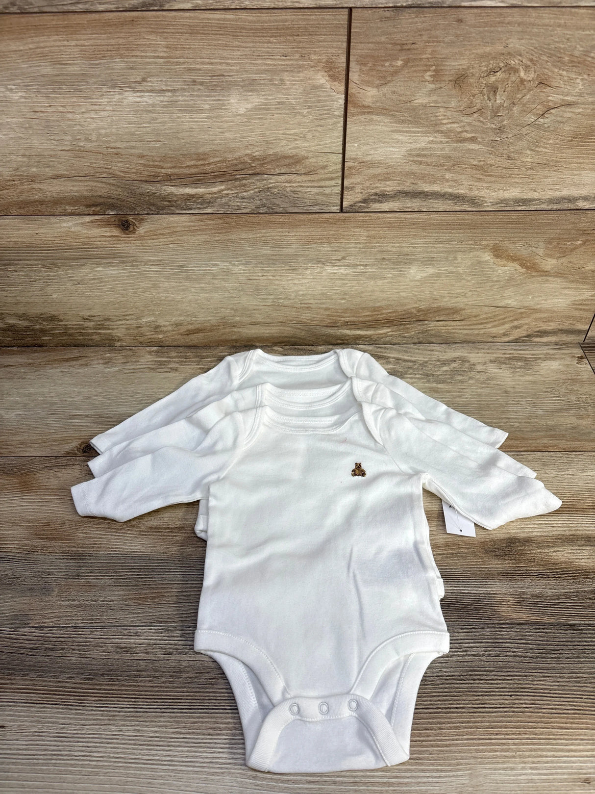 NEW Baby Gap 3pk Embroidered Bodysuits White sz 0-3m