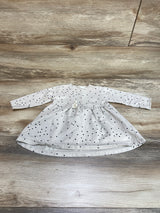 Bean's Barcelona Long Sleeve Beige Polka Dot Dress sz 6-12m