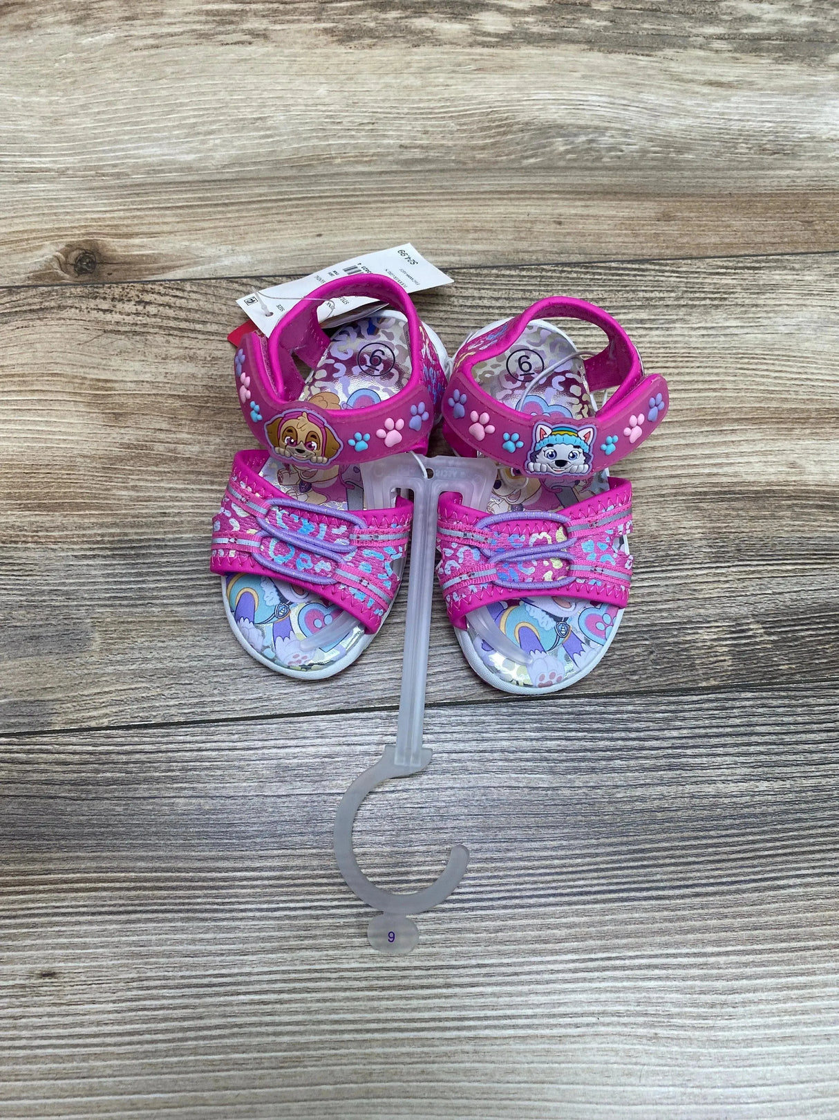 NEW Paw Patrol Adventure Ankle Strap Sandals Pink sz 6c - Me 'n Mommy To Be