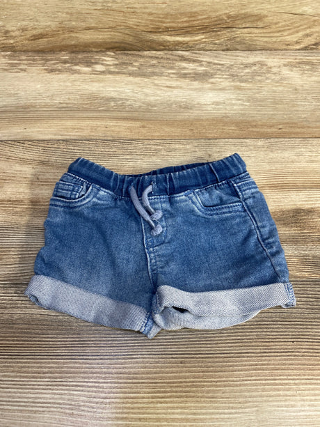 Cat & Jack Drawstring Denim Shorts Blue sz 12m - Me n Mommy To Be