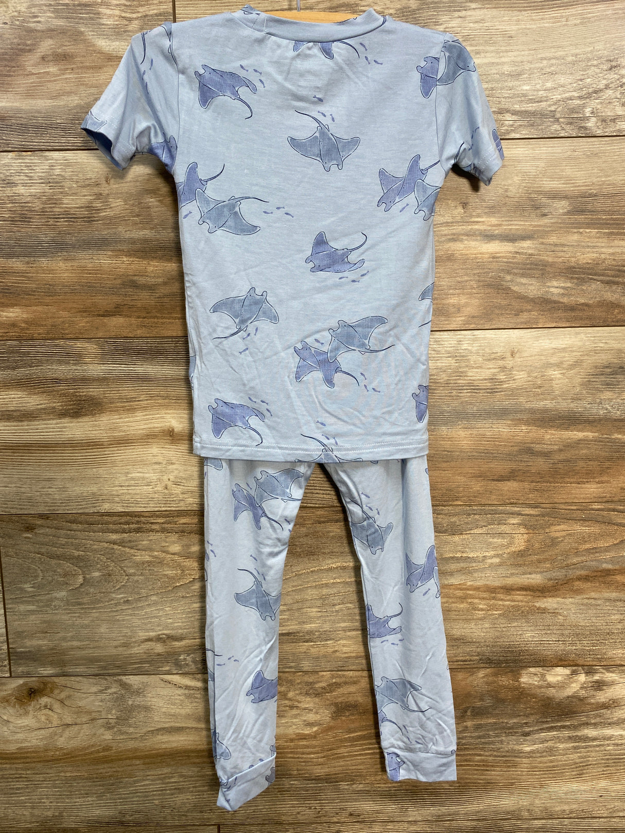 Just One You 2pc Manta Ray Pajama Set Light Blue sz 4T