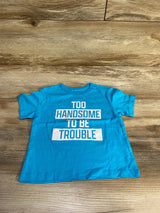 Children's Place Too Handsome To Be Trouble Shirt Blue sz 12-18m - Me n Mommy To Be