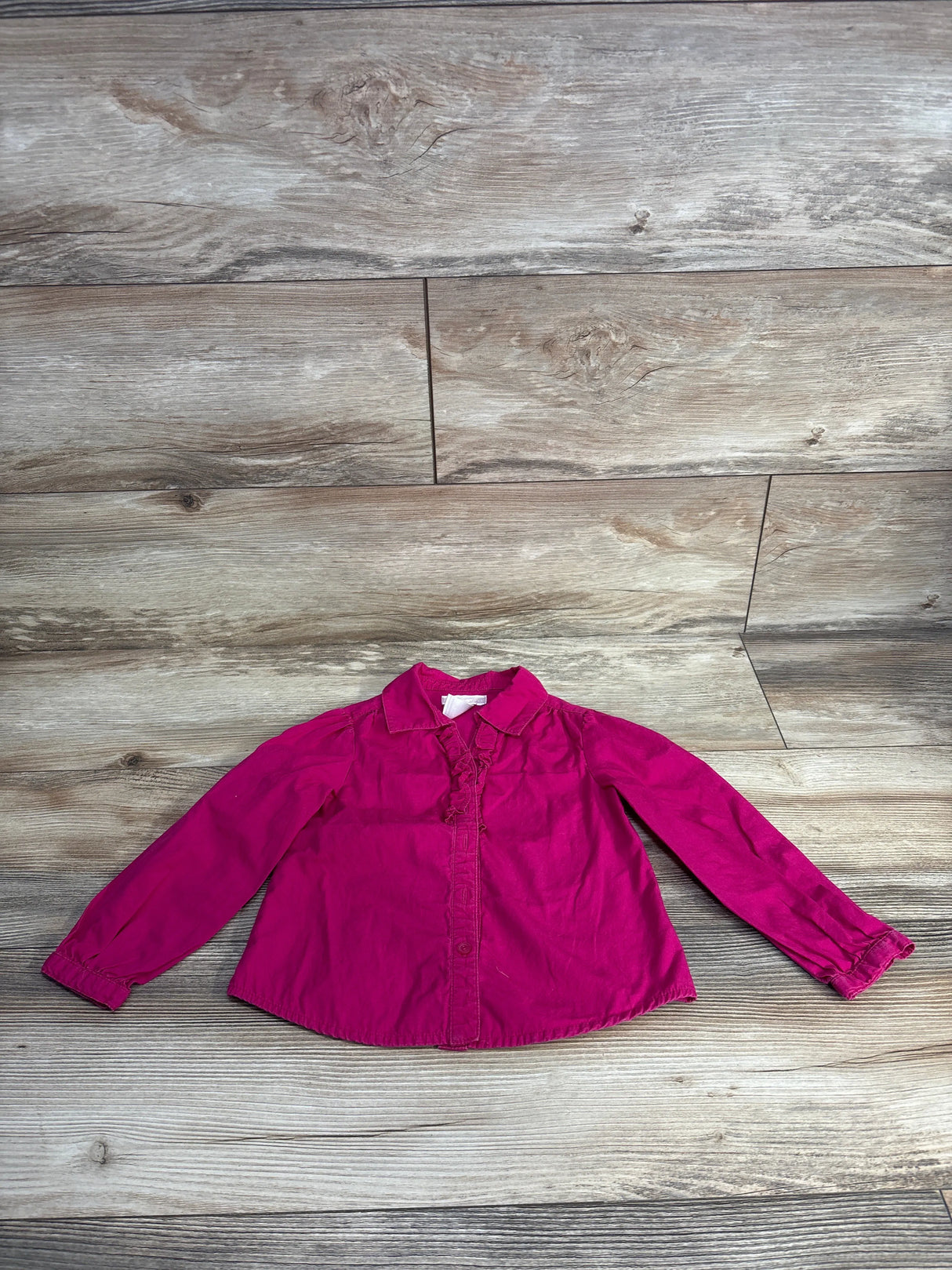 Old Navy Ruffled Button Up Shirt Pink sz 3T