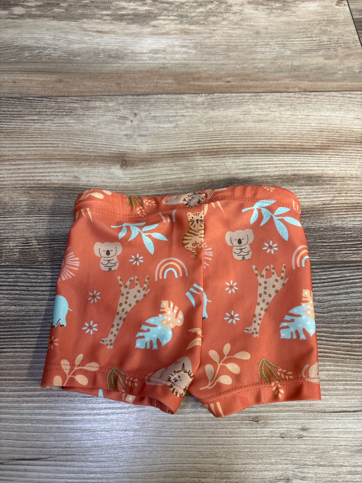 H&M Animal Print Swim Shorts Orange sz 9-12m