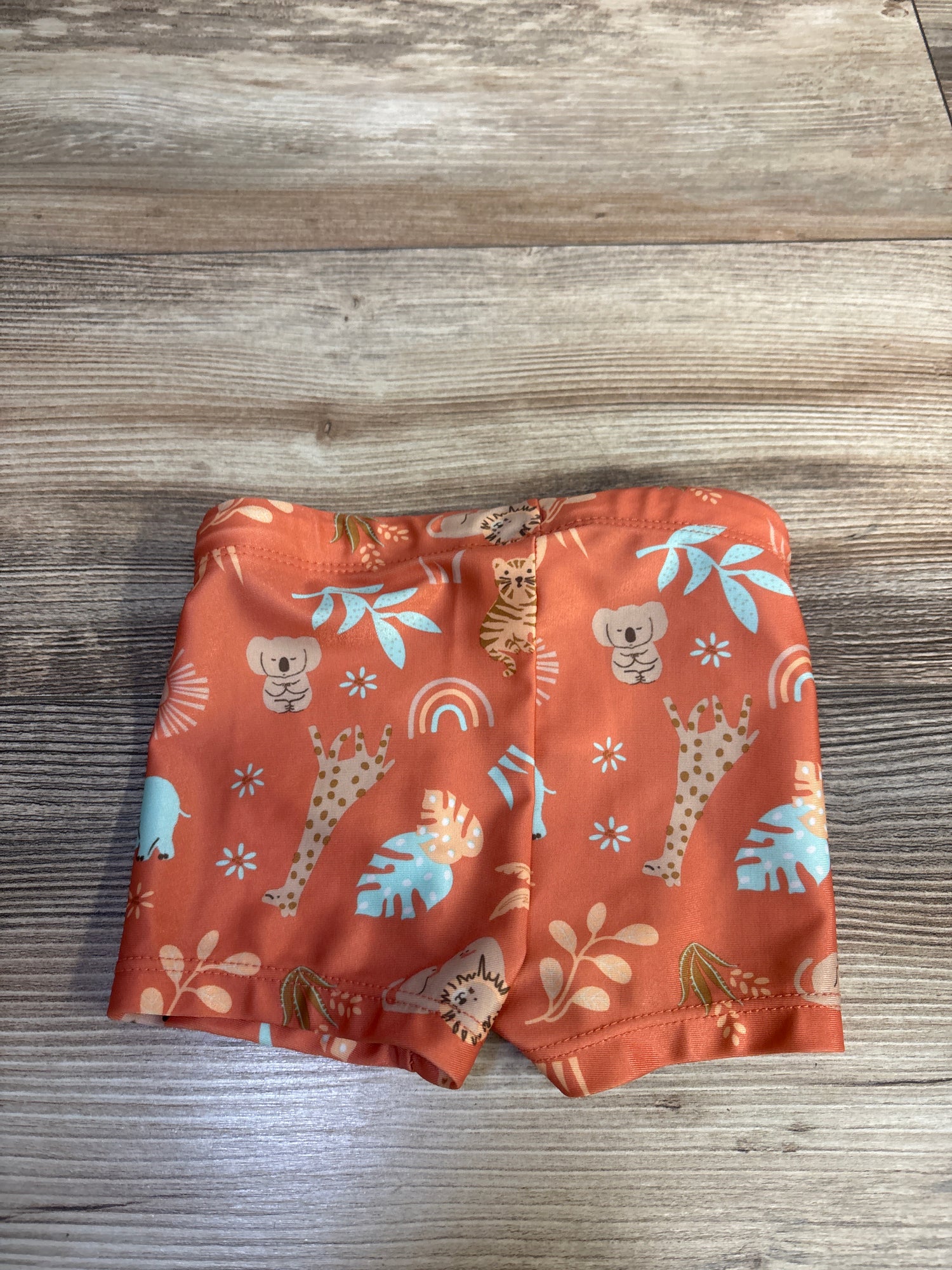 H&M Animal Print Swim Shorts Orange sz 9-12m