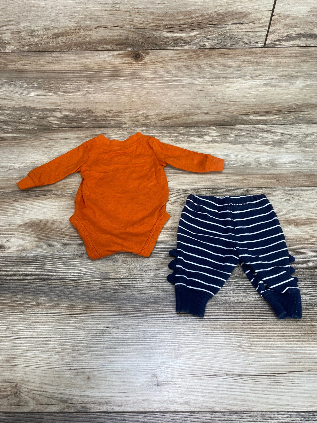 Carter's 2pc Daddy's Mighty Guy Bodysuit & Pants Orange sz Newborn