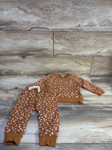 Wassery 2pc Floral Pullover Sweatshirt & Joggers Set Brown sz 18m