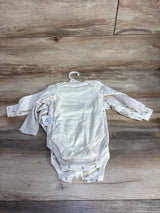 NEW Chick Pea Long Sleeve Bodysuits 4pk White sz 6-9m