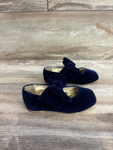 Janie & Jack Velvet Bow Ballet Flats Navy sz 7c