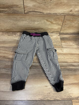 Rags Relaxed Fit Beetlejuice Stripe Cargo Joggers Black sz 3-4T