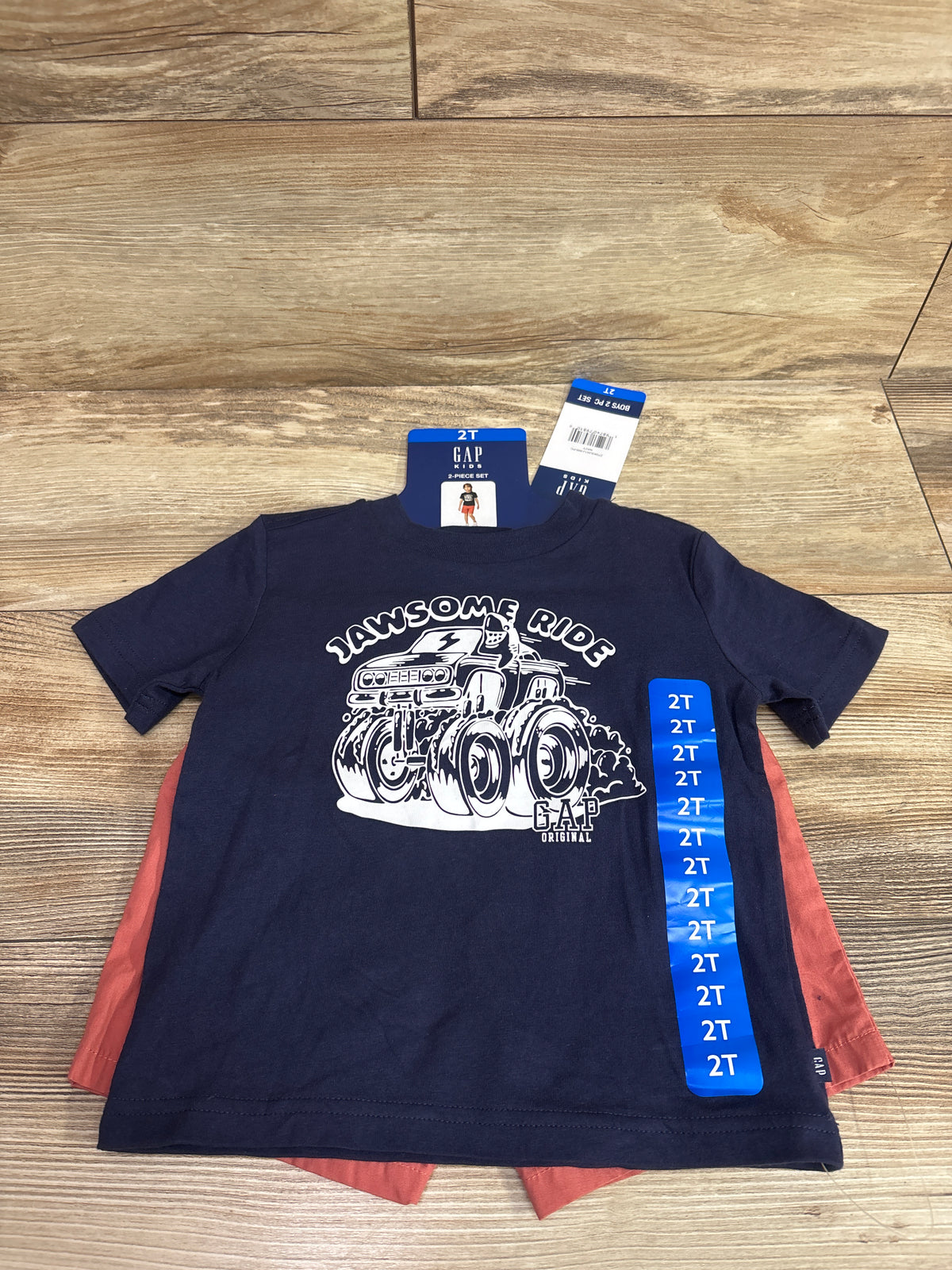 NEW Baby Gap 2pc Shirt & Shorts Set Navy sz 2T